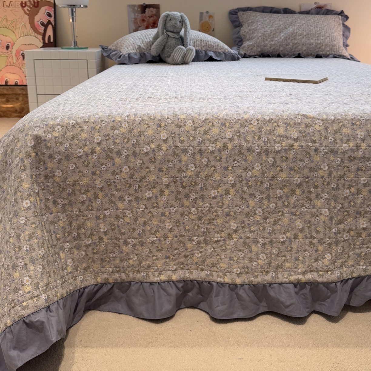 91家纺网 家纺一手货源 找家纺 一加一 2025新款软糯亲肤印花床盖三件套 秋日记忆