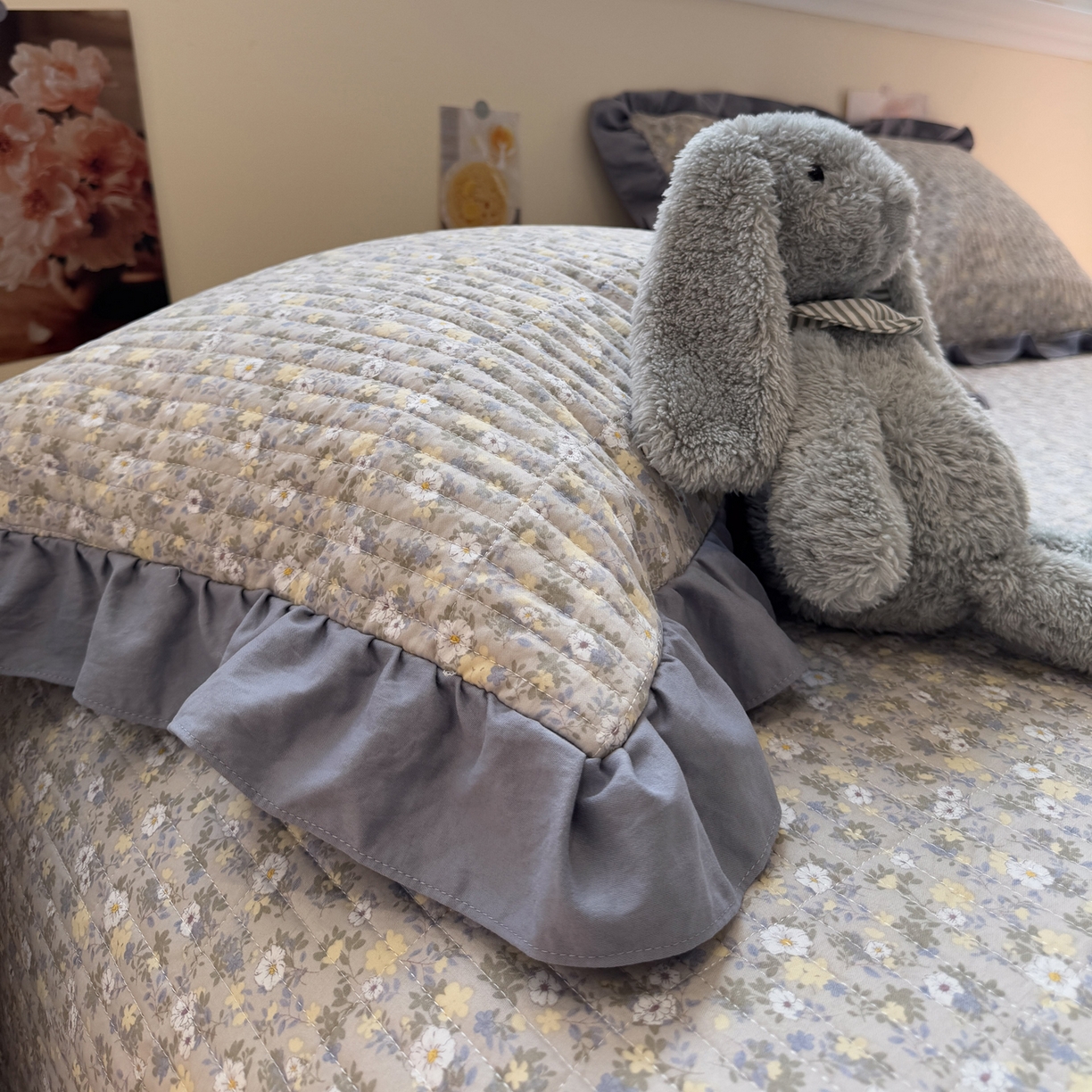 91家纺网 家纺一手货源 找家纺 一加一 2025新款软糯亲肤印花床盖三件套 秋日记忆