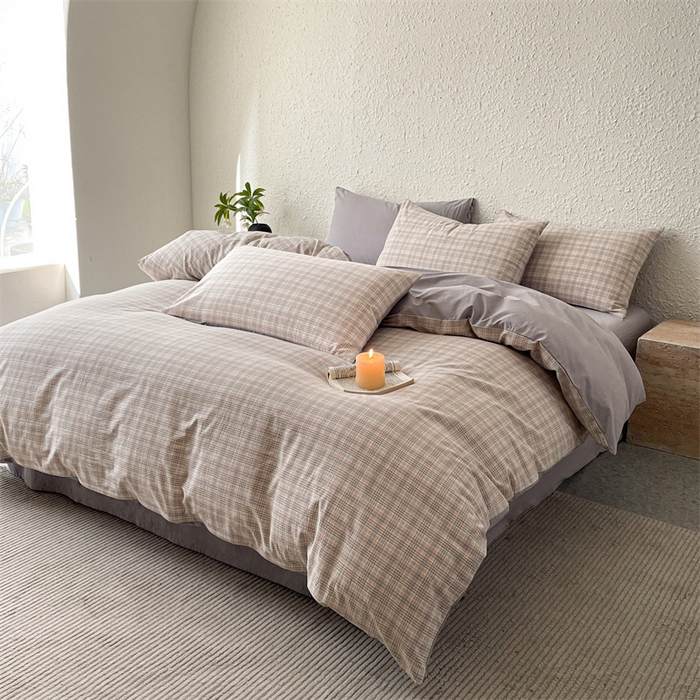 91家纺网 家纺一手货源 找家纺 （总）曲之慕 2025新款亲肤舒适全棉纯棉色织水洗棉四件套