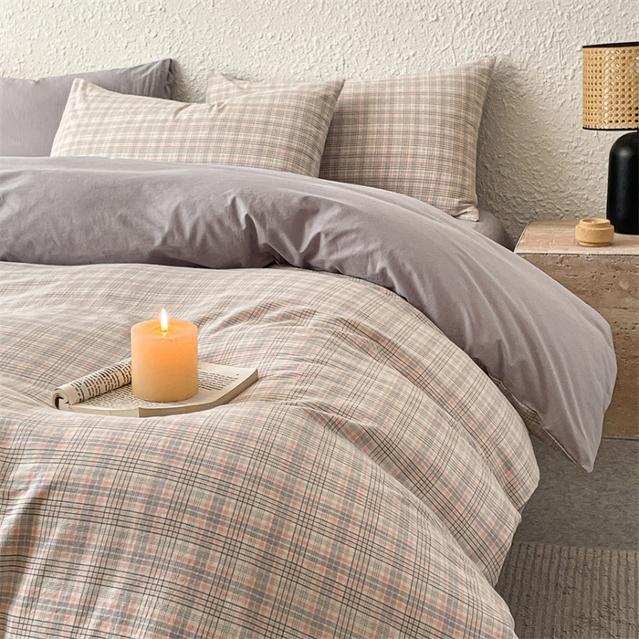 91家纺网 家纺一手货源 找家纺 （总）曲之慕 2025新款亲肤舒适全棉纯棉色织水洗棉四件套