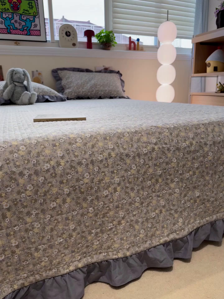 91家纺网 家纺一手货源 找家纺 一加一 2025新款软糯亲肤印花床盖三件套 秋日记忆