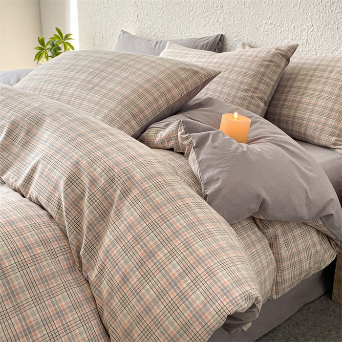 91家纺网 家纺一手货源 找家纺 （总）曲之慕 2025新款亲肤舒适全棉纯棉色织水洗棉四件套