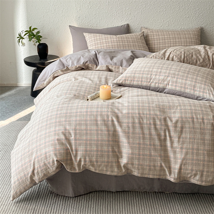 91家纺网 家纺一手货源 找家纺 （总）曲之慕 2025新款亲肤舒适全棉纯棉色织水洗棉四件套