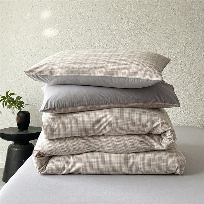 91家纺网 家纺一手货源 找家纺 （总）曲之慕 2025新款亲肤舒适全棉纯棉色织水洗棉四件套