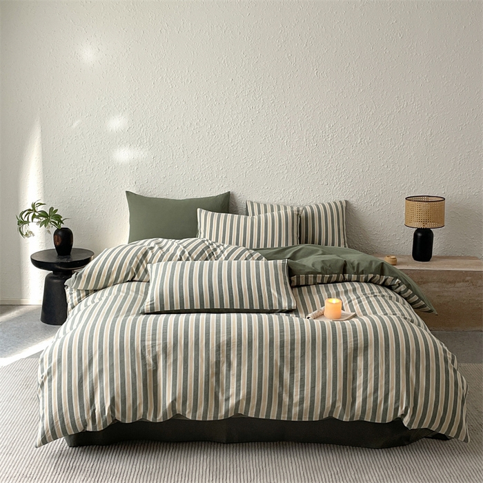 91家纺网 家纺一手货源 找家纺 （总）曲之慕 2025新款亲肤舒适全棉纯棉色织水洗棉四件套