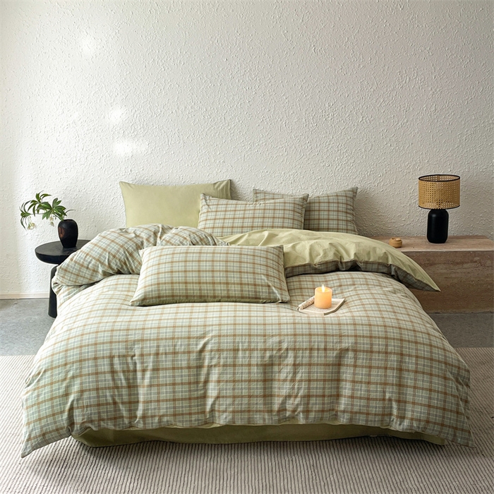 91家纺网 家纺一手货源 找家纺 （总）曲之慕 2025新款亲肤舒适全棉纯棉色织水洗棉四件套