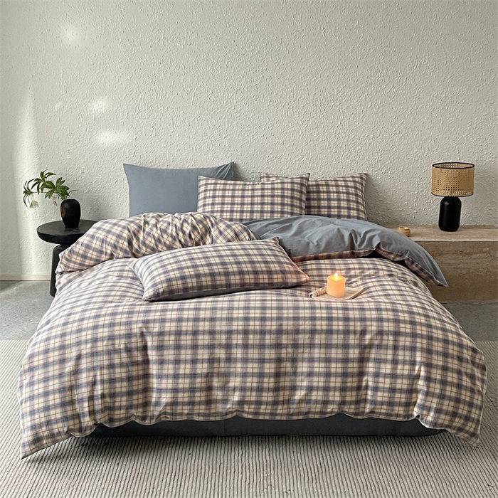 91家纺网 家纺一手货源 找家纺 （总）曲之慕 2025新款亲肤舒适全棉纯棉色织水洗棉四件套