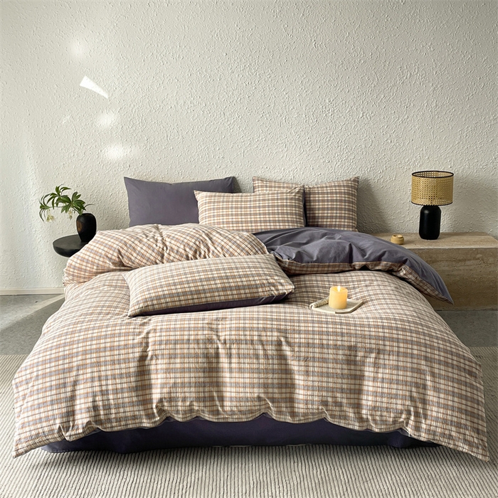 91家纺网 家纺一手货源 找家纺 （总）曲之慕 2025新款亲肤舒适全棉纯棉色织水洗棉四件套