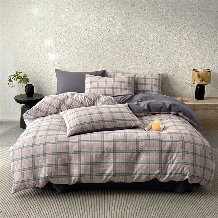 91家纺网 家纺一手货源 找家纺 （总）曲之慕 2025新款亲肤舒适全棉纯棉色织水洗棉四件套