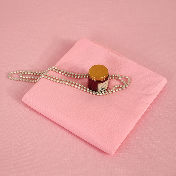 91家纺网 家纺一手货源 找家纺 一诺家居 2025新款A类云感棉双层纱纯色床单针织棉母婴级裸睡木棉床单三件套 量大可优惠 优雅粉