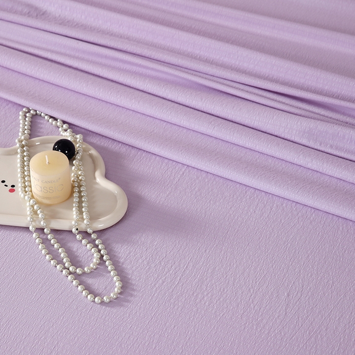 91家纺网 家纺一手货源 找家纺 一诺家居 2025新款A类云感棉双层纱纯色床单针织棉母婴级裸睡木棉床单三件套 量大可优惠 熏衣紫