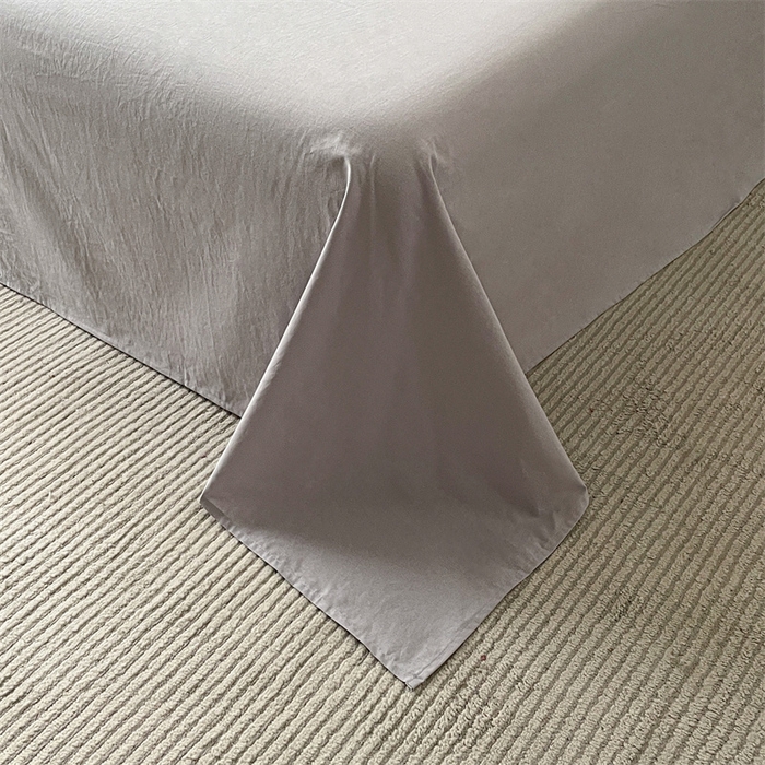 91家纺网 家纺一手货源 找家纺 曲之慕 2025新款亲肤舒适全棉纯棉色织水洗棉四件套 丛草集-粉