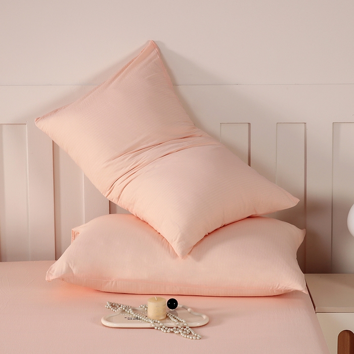 91家纺网 家纺一手货源 找家纺 一诺家居 2025新款A类云感棉双层纱纯色床单针织棉母婴级裸睡木棉床单三件套 量大可优惠 香妃玉