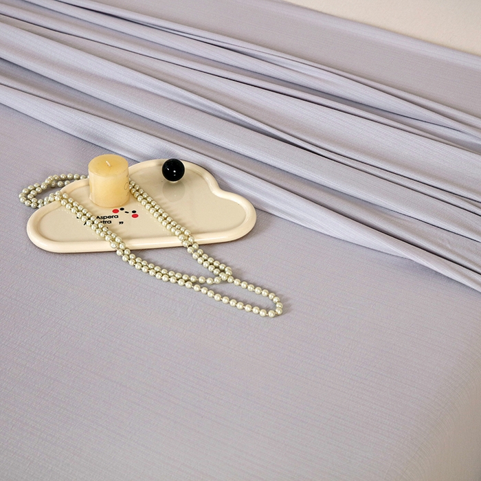 91家纺网 家纺一手货源 找家纺 一诺家居 2025新款A类云感棉双层纱纯色床单针织棉母婴级裸睡木棉床单三件套 量大可优惠 暮云灰