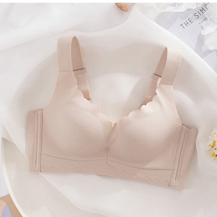 91家纺网 家纺一手货源 找家纺 蚕云阁蚕丝家居 2025新款无钢圈聚拢文胸 肤色