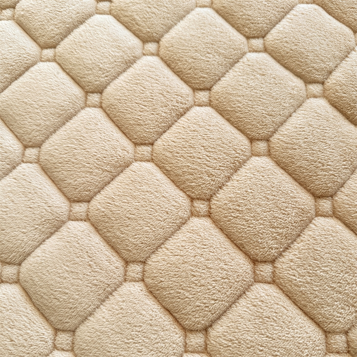 91家纺网 家纺一手货源 找家纺 喜居 2025新款luck熊刺绣牛奶绒床褥垫 luck熊-咖