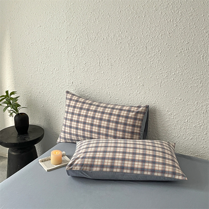 91家纺网 家纺一手货源 找家纺 曲之慕 2025新款亲肤舒适全棉纯棉色织水洗棉四件套 梦语-兰