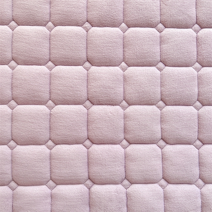 91家纺网 家纺一手货源 找家纺 喜居 2025新款luck熊刺绣牛奶绒床褥垫 luck熊-紫