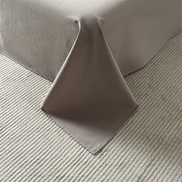 91家纺网 家纺一手货源 找家纺 曲之慕 2025新款亲肤舒适全棉纯棉色织水洗棉四件套 夕颜-兰