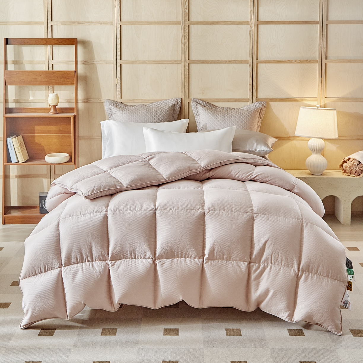 91家纺网 家纺一手货源 找家纺 （总）暖羽屋羽绒馆 2025新款绒子含量95鸭绒  莫代尔混纺95白鸭绒被双人鸭绒 羽绒被子冬被芯