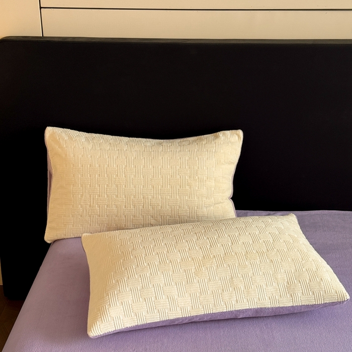 91家纺网 家纺一手货源 找家纺 酱子 2025新款AB版烂花牛奶绒四件套烂花-黄紫