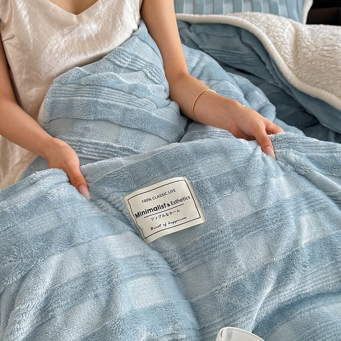 91家纺网 家纺一手货源 找家纺 （总）宜派家纺 2025新款A类玉兔绒北极绒纯色四件套