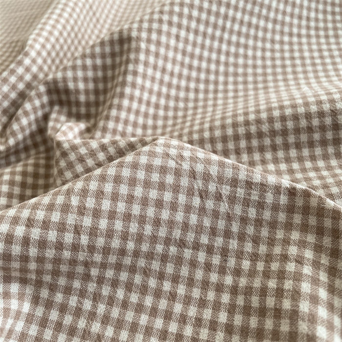 91家纺网 家纺一手货源 找家纺 曲之慕 2025新款简约纯色全棉纯棉色织水洗棉四件套 维希格调-咖