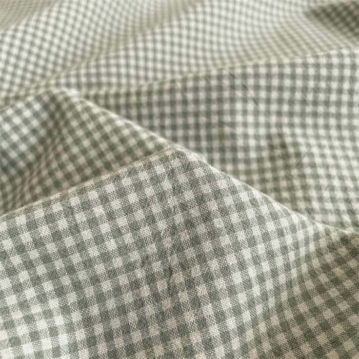 91家纺网 家纺一手货源 找家纺 曲之慕 2025新款简约纯色全棉纯棉色织水洗棉四件套 维希格调-绿