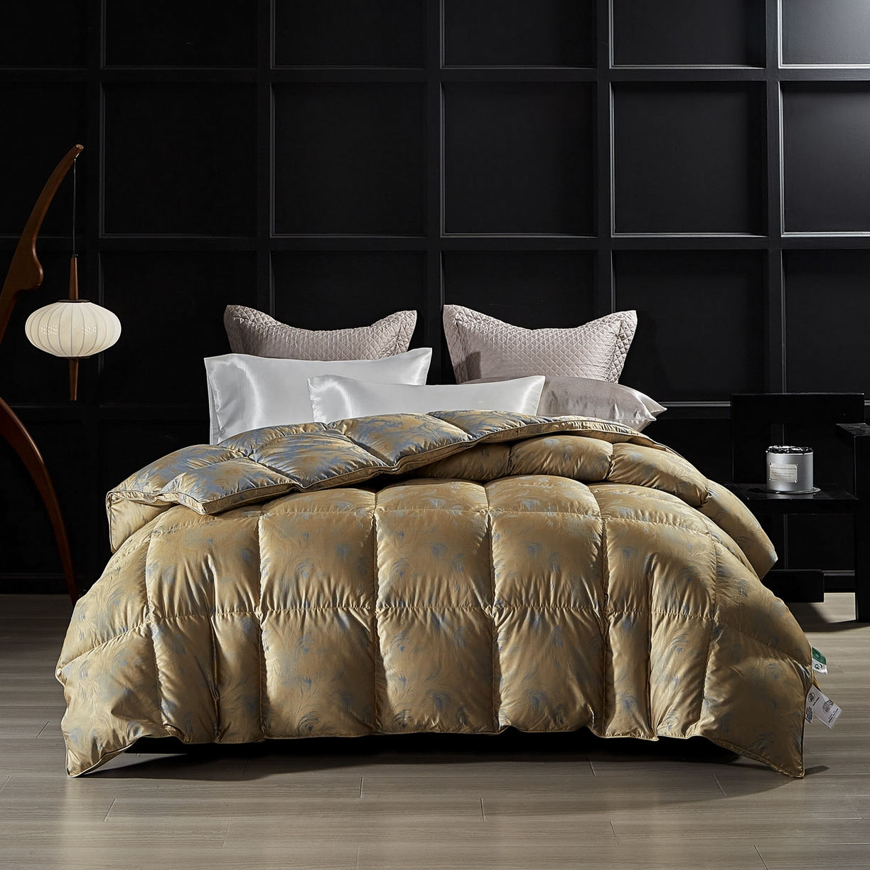 91家纺网 家纺一手货源 找家纺 2025新款绒子含量95鸭绒  莫代尔混纺95白鸭绒被双人鸭绒 羽绒被子冬被芯 清羽