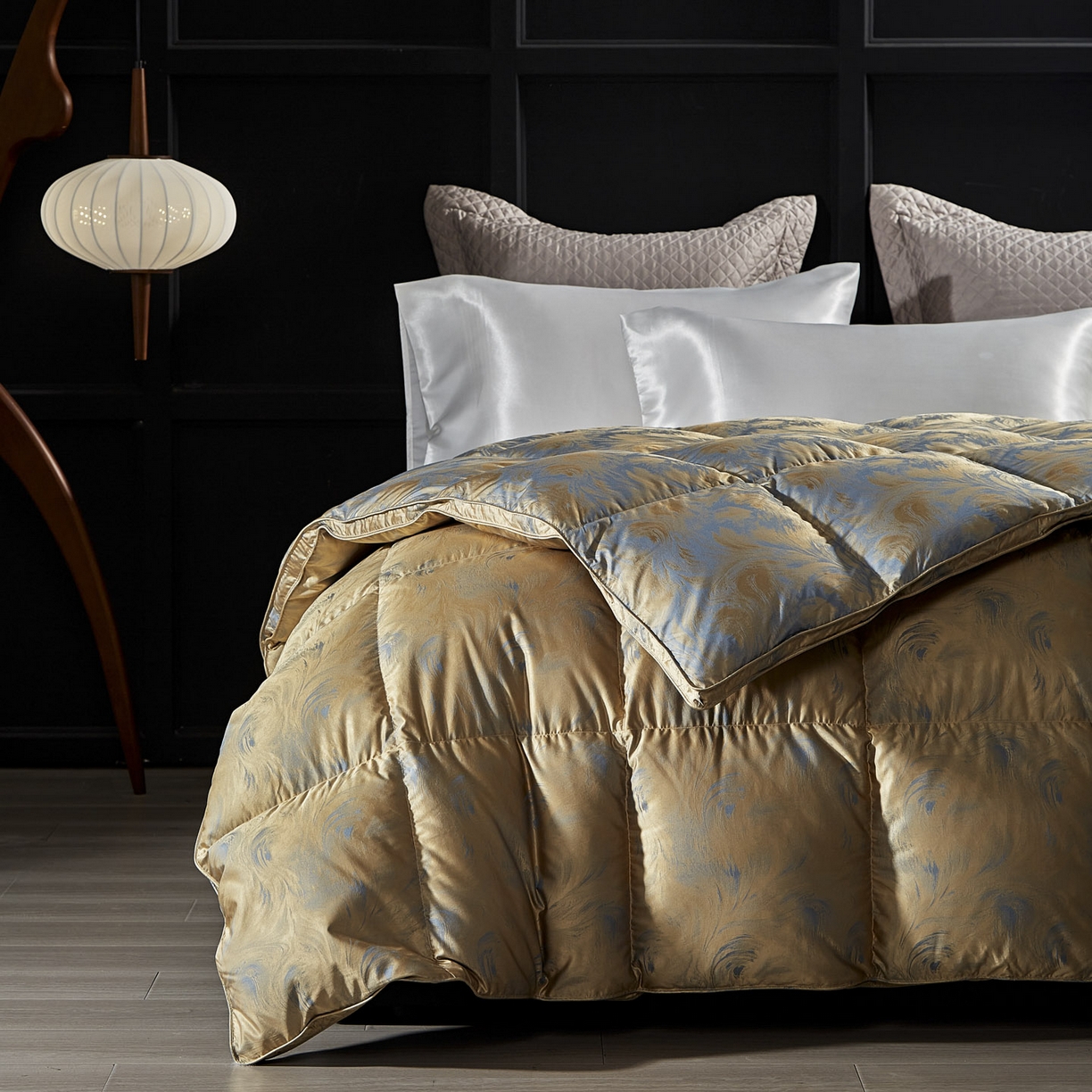 91家纺网 家纺一手货源 找家纺 2025新款绒子含量95鸭绒  莫代尔混纺95白鸭绒被双人鸭绒 羽绒被子冬被芯 清羽