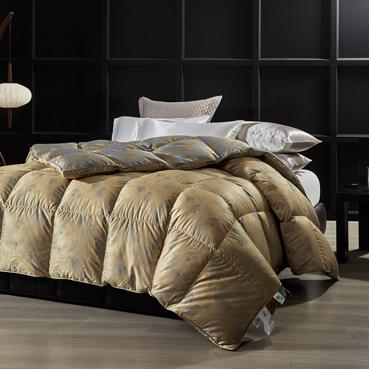 91家纺网 家纺一手货源 找家纺 2025新款绒子含量95鸭绒  莫代尔混纺95白鸭绒被双人鸭绒 羽绒被子冬被芯 清羽