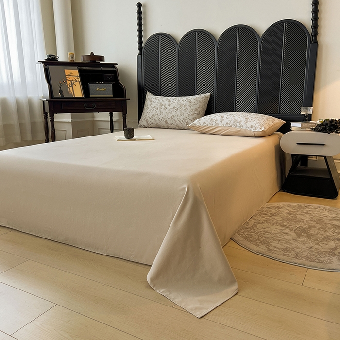 91家纺网 家纺一手货源 找家纺 莱茵家居 2025秋冬新款复古A类简约60S色织大提花磨毛四件套 花络