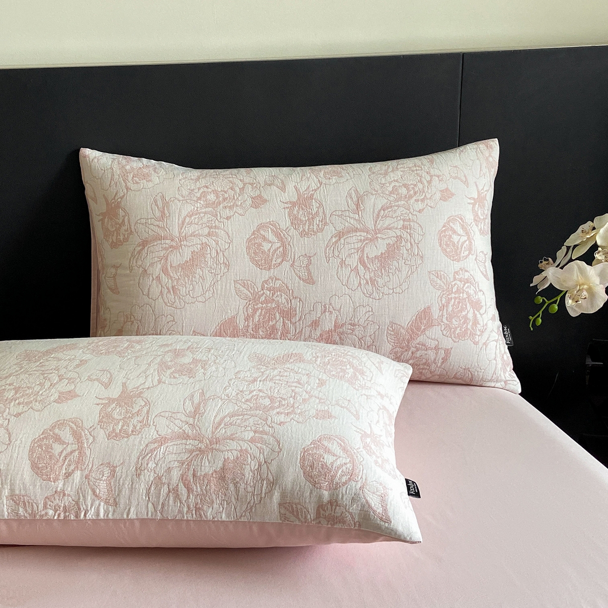 91家纺网 家纺一手货源 找家纺 宜代光年 2025新款60S水洗棉提花单品被套 牡丹-粉