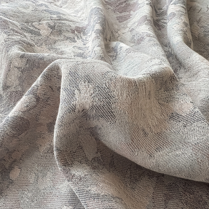 91家纺网 家纺一手货源 找家纺 莱茵家居 2025秋冬新款复古A类简约60S色织大提花磨毛四件套 花汀-墨紫烟