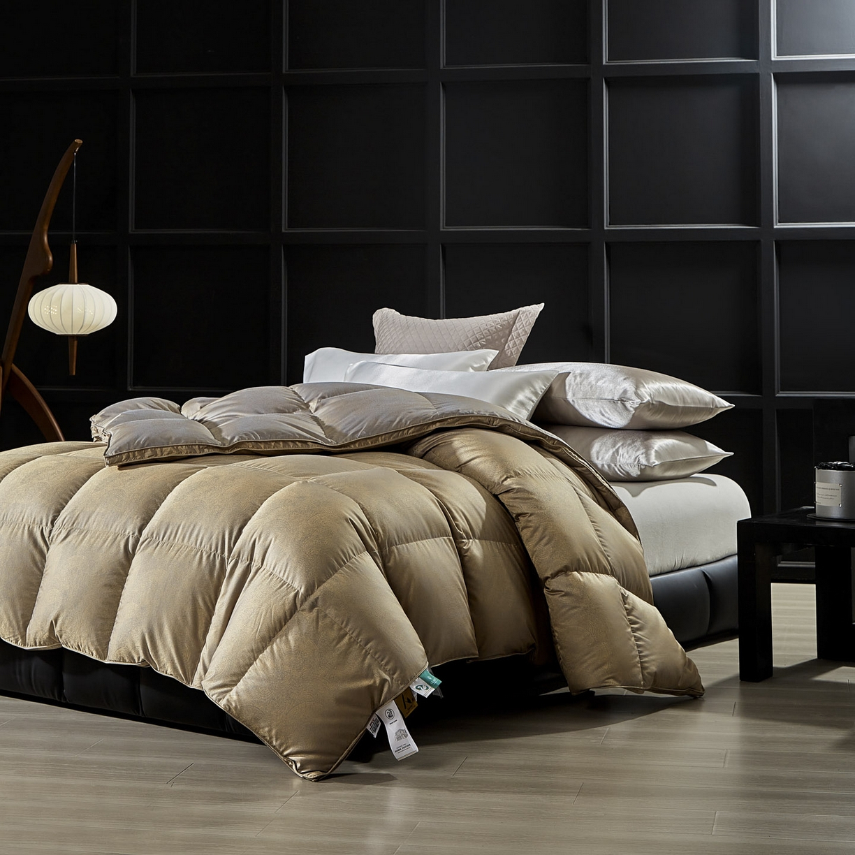 91家纺网 家纺一手货源 找家纺 2025新款绒子含量95鸭绒  莫代尔混纺95白鸭绒被双人鸭绒 羽绒被子冬被芯 香之沁