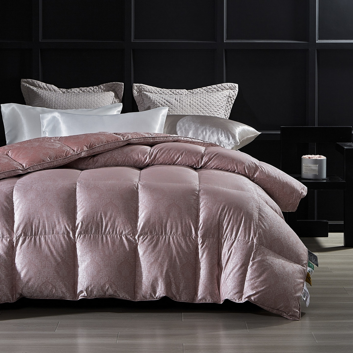 91家纺网 家纺一手货源 找家纺 2025新款绒子含量95鸭绒  莫代尔混纺95白鸭绒被双人鸭绒 羽绒被子冬被芯 伊莲娜