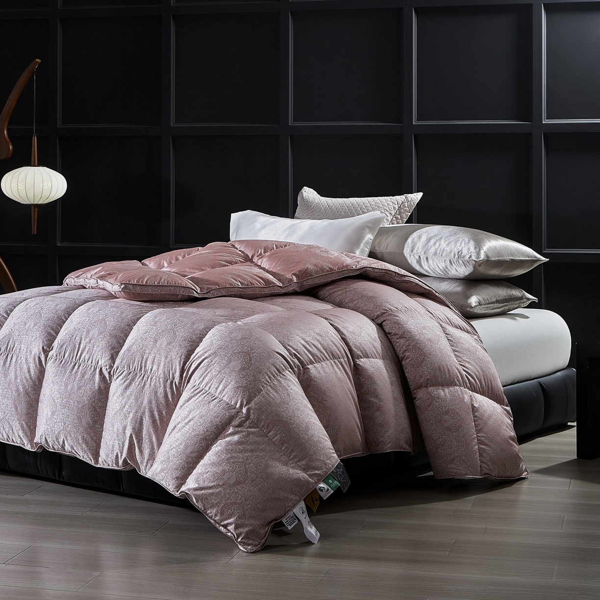 91家纺网 家纺一手货源 找家纺 2025新款绒子含量95鸭绒  莫代尔混纺95白鸭绒被双人鸭绒 羽绒被子冬被芯 伊莲娜