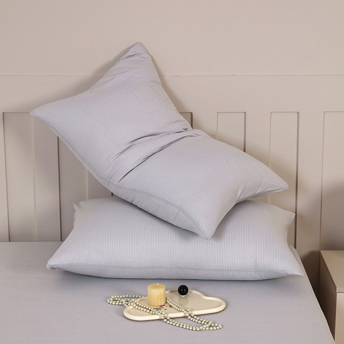 91家纺网 家纺一手货源 找家纺 一诺家居 2025新款A类云感双层纱纯色床笠针织棉母婴级裸睡床笠三件套 量大可优惠 暮云灰