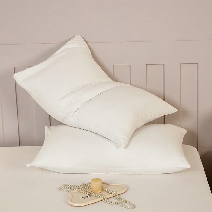 91家纺网 家纺一手货源 找家纺 一诺家居 2025新款A类云感双层纱纯色床笠针织棉母婴级裸睡床笠三件套 量大可优惠 奶昔白