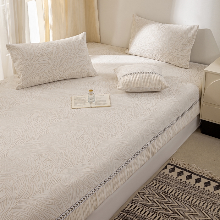 91家纺网 家纺一手货源 找家纺 （总）峻杨 2025新款雪尼尔榻榻米炕盖防滑颗粒大床单防滑耐磨机洗定制尺寸-清馨梦圆