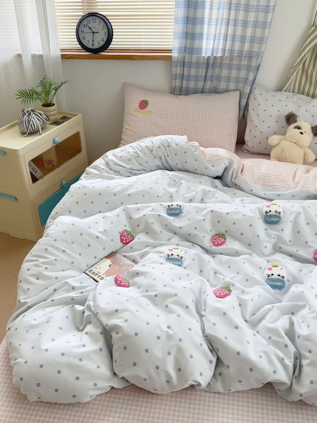 91家纺网 家纺一手货源 找家纺 （总）女子家纺 2025新款13370纯棉毛巾绣呆萌系列四件套