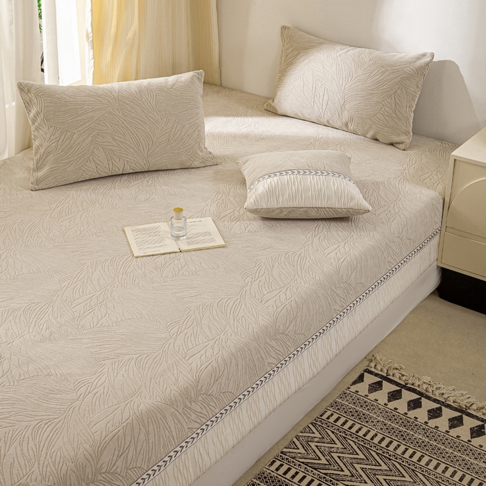 91家纺网 家纺一手货源 找家纺 （总）峻杨 2025新款雪尼尔榻榻米炕盖防滑颗粒大床单防滑耐磨机洗定制尺寸-清馨梦圆