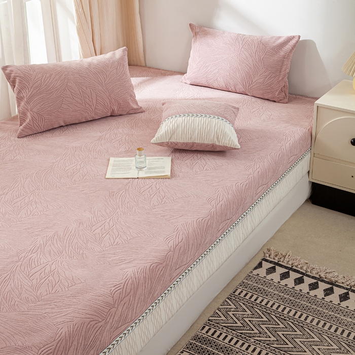 91家纺网 家纺一手货源 找家纺 （总）峻杨 2025新款雪尼尔榻榻米炕盖防滑颗粒大床单防滑耐磨机洗定制尺寸-清馨梦圆