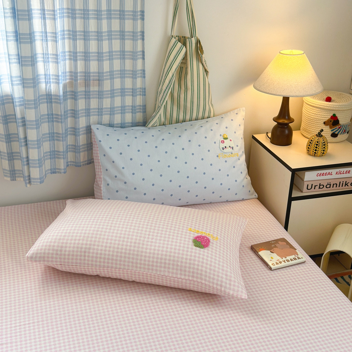 91家纺网 家纺一手货源 找家纺 （总）女子家纺 2025新款13370纯棉毛巾绣呆萌系列四件套