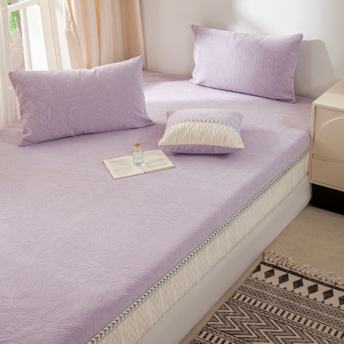 91家纺网 家纺一手货源 找家纺 （总）峻杨 2025新款雪尼尔榻榻米炕盖防滑颗粒大床单防滑耐磨机洗定制尺寸-清馨梦圆