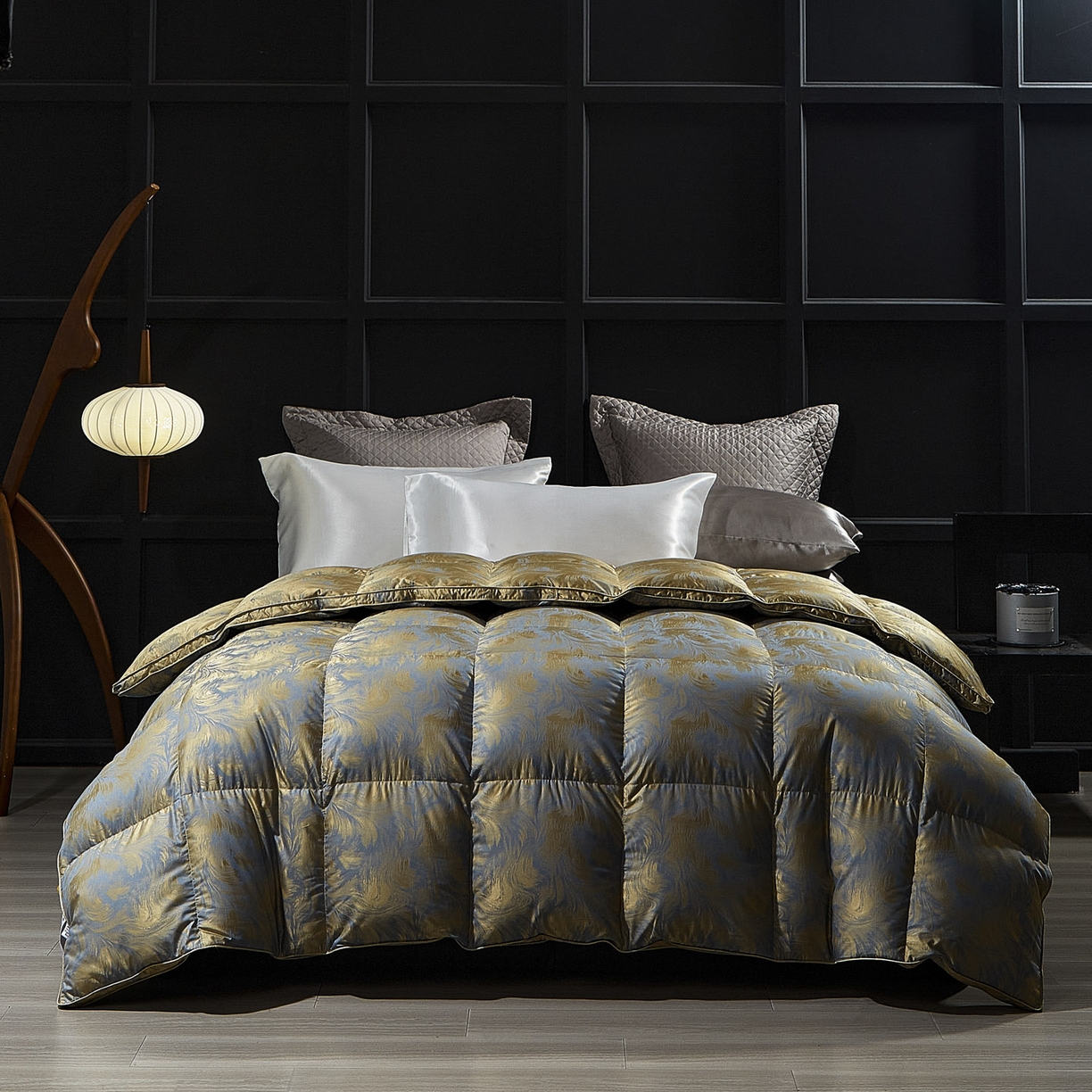 91家纺网 家纺一手货源 找家纺 （总）暖羽屋羽绒馆 2025新款绒子含量95鸭绒  莫代尔混纺95白鸭绒被双人鸭绒 b面 羽绒被子冬被芯