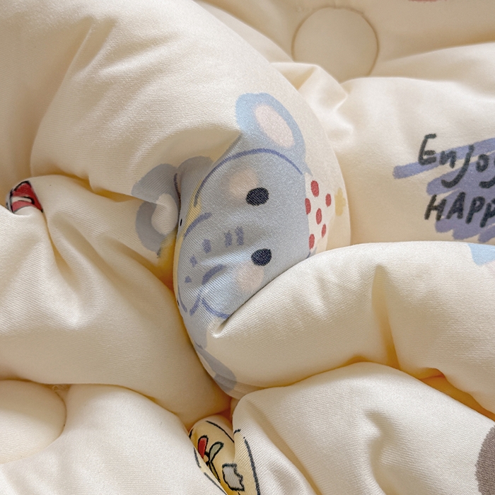 91家纺网 家纺一手货源 找家纺 天瑜家纺 2025新款针织棉豆豆绒大豆被冬被被子被芯 幸运狗