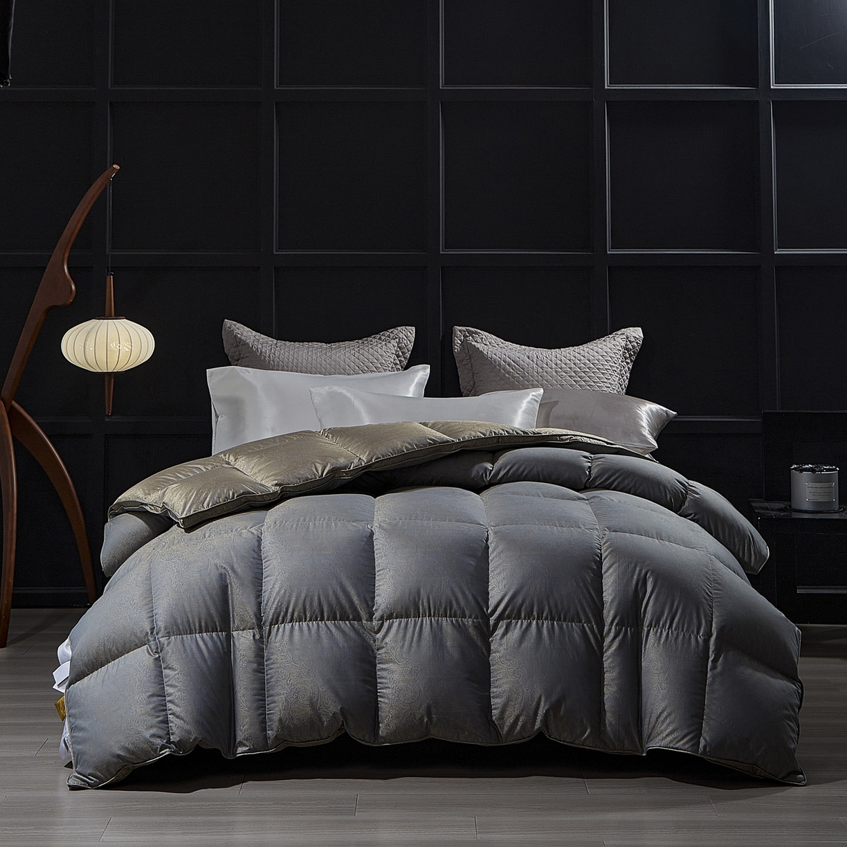 91家纺网 家纺一手货源 找家纺 暖羽屋羽绒馆 2025新款绒子含量95鸭绒  莫代尔混纺95白鸭绒被双人鸭绒 b面 羽绒被子冬被芯 莫罗斯金 B面效果