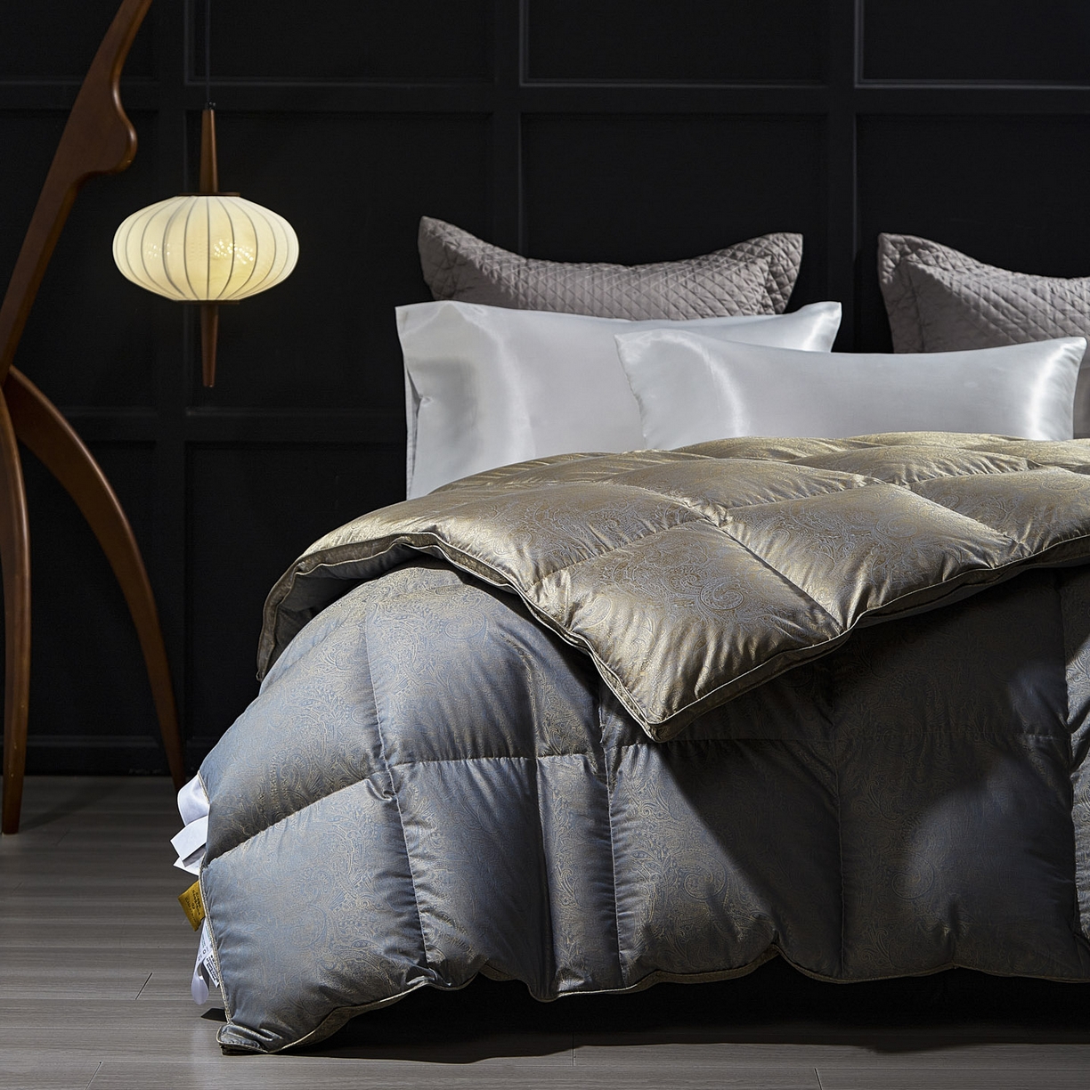 91家纺网 家纺一手货源 找家纺 暖羽屋羽绒馆 2025新款绒子含量95鸭绒  莫代尔混纺95白鸭绒被双人鸭绒 b面 羽绒被子冬被芯 莫罗斯金 B面效果