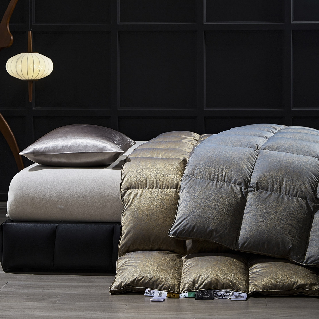 91家纺网 家纺一手货源 找家纺 暖羽屋羽绒馆 2025新款绒子含量95鸭绒  莫代尔混纺95白鸭绒被双人鸭绒 b面 羽绒被子冬被芯 莫罗斯金 B面效果